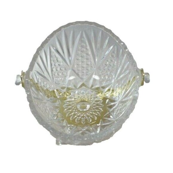 Mikasa Tender Rose Glass Mini Handled Basket Candy Dish WY941/524 with Box - Picture 6 of 10